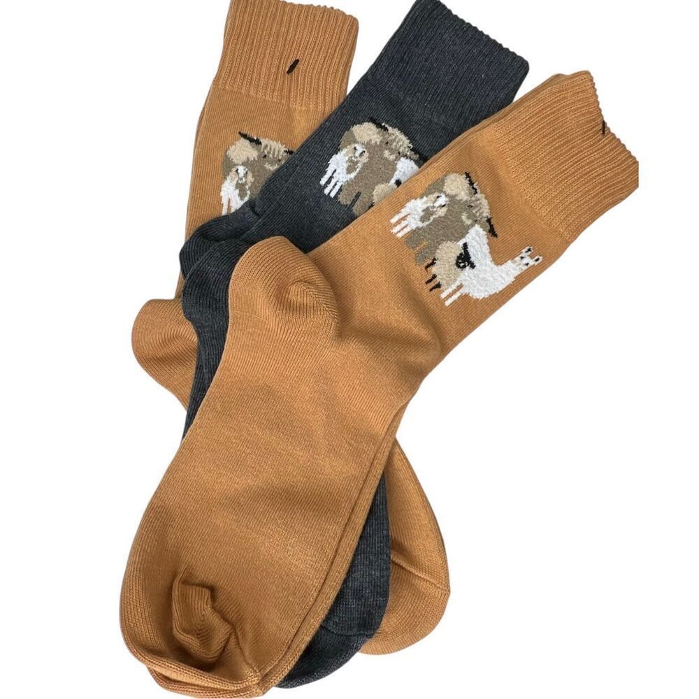 Urban Outfitters Hansel From Basel Fluffy Friends Crew Sock 3 Pair